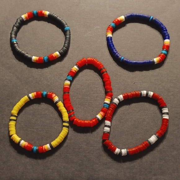 native clay bead bracelets for Men- Lauriyana's handmade bracelets - Picture 3 of 5